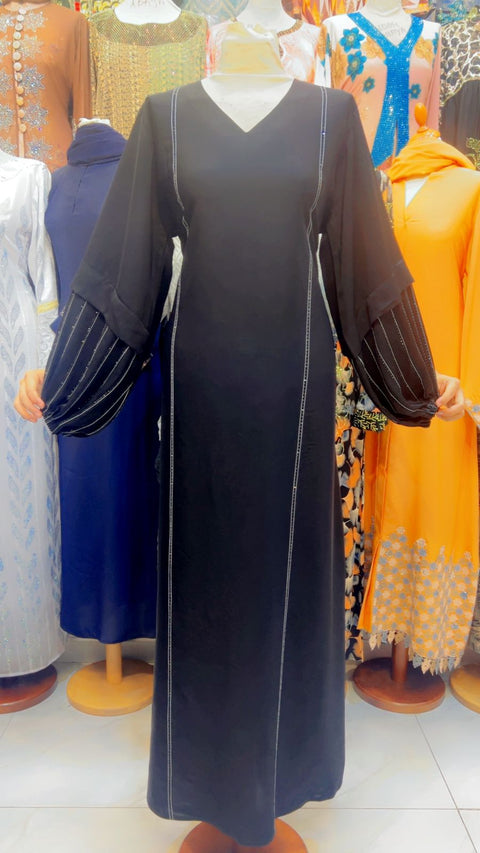 Elegant Brown Full-Length Buttoned Dress